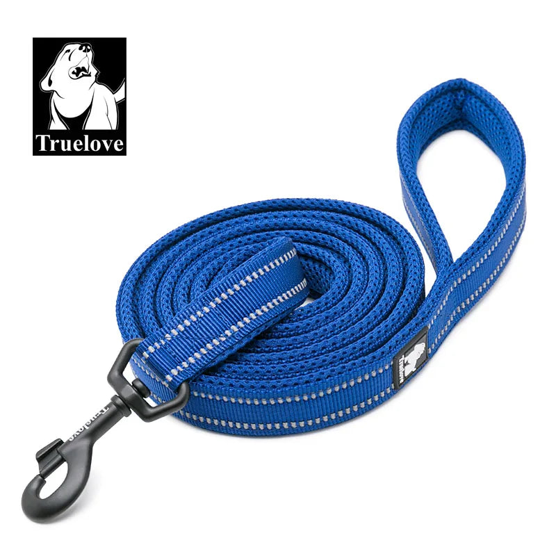 Soft-Padded Reflective Dog Leash - Royalblue