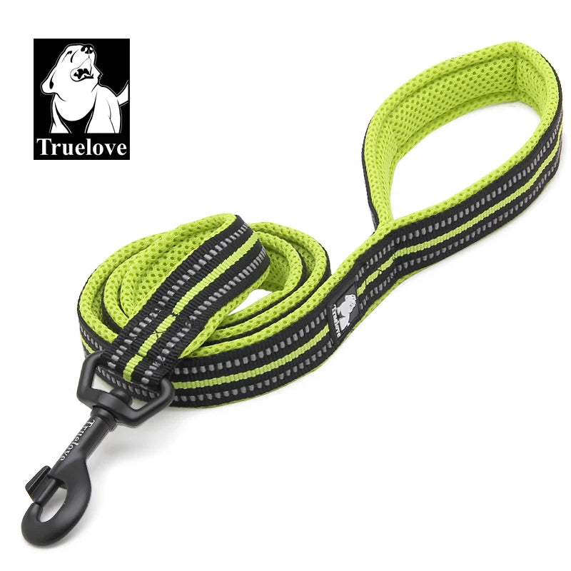 Soft-Padded Reflective Dog Leash - Neon Yellow