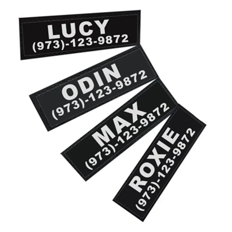 Personalized Dog Collar with Custom Name Patch - L (patch 40 × 150 mm)