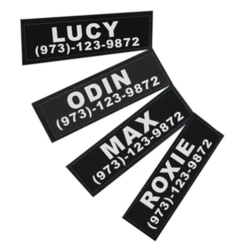 Personalized Dog Collar with Custom Name Patch - L (patch 40 × 150 mm)