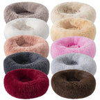 Calming Donut Bed for Dogs & Cats – Fluffy Plush