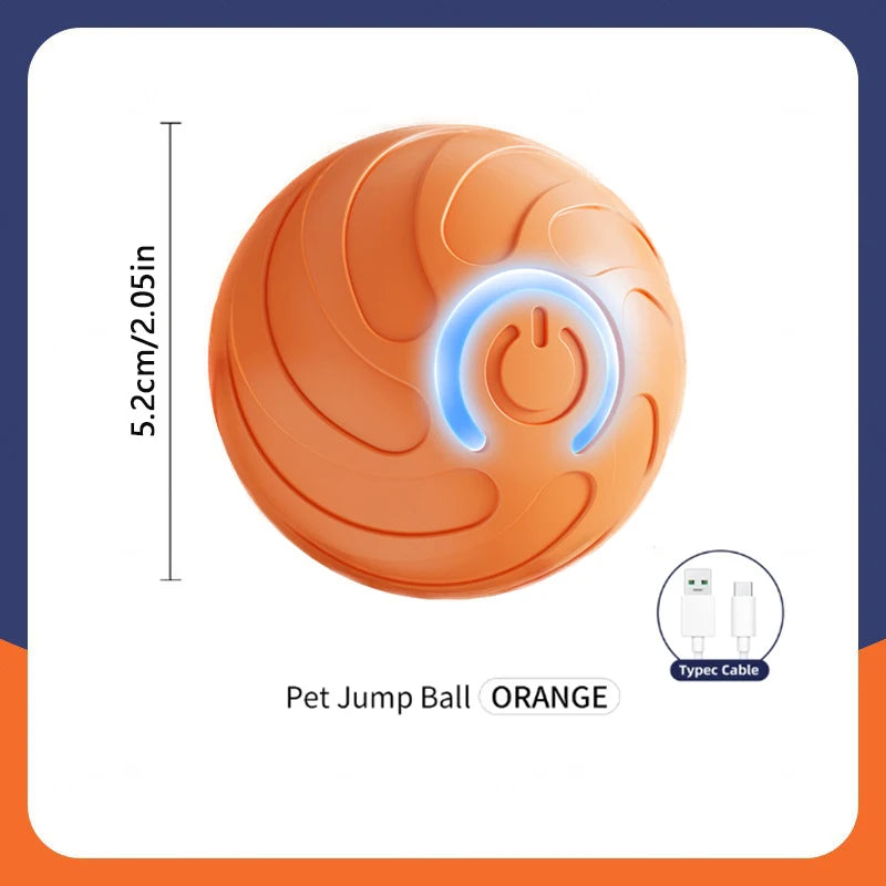 USB Rechargeable Interactive Dog Ball - Orange L