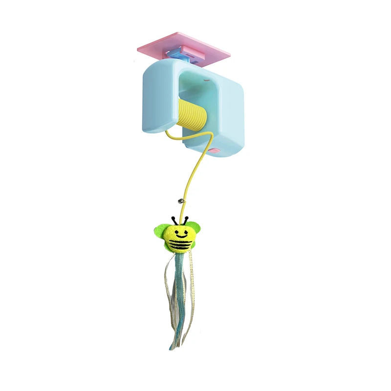 Hanging Door Cat Toy – Automatic Feather String, Rechargeable