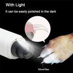 Quiet Dog & Cat Nail Grinder – Rechargeable with LED Light