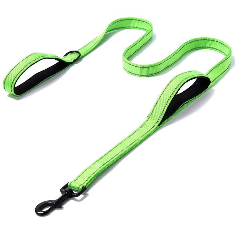 Double-Handle Reflective Training Dog Leash