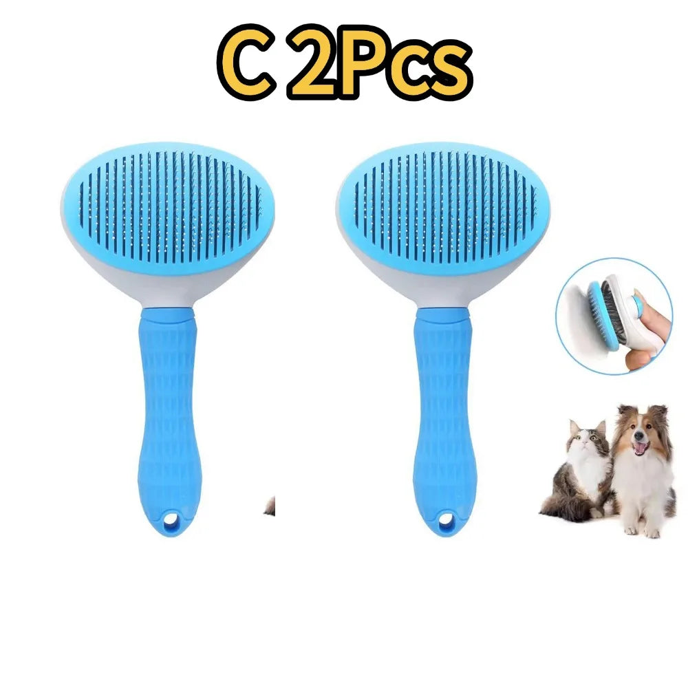 Self-Cleaning Pet Grooming Brush - Style C (2-pack)