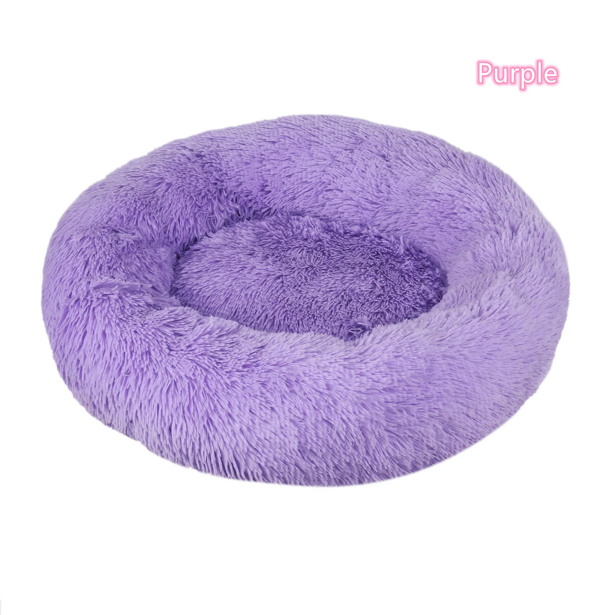 Calming Donut Bed for Dogs & Cats – Fluffy Plush