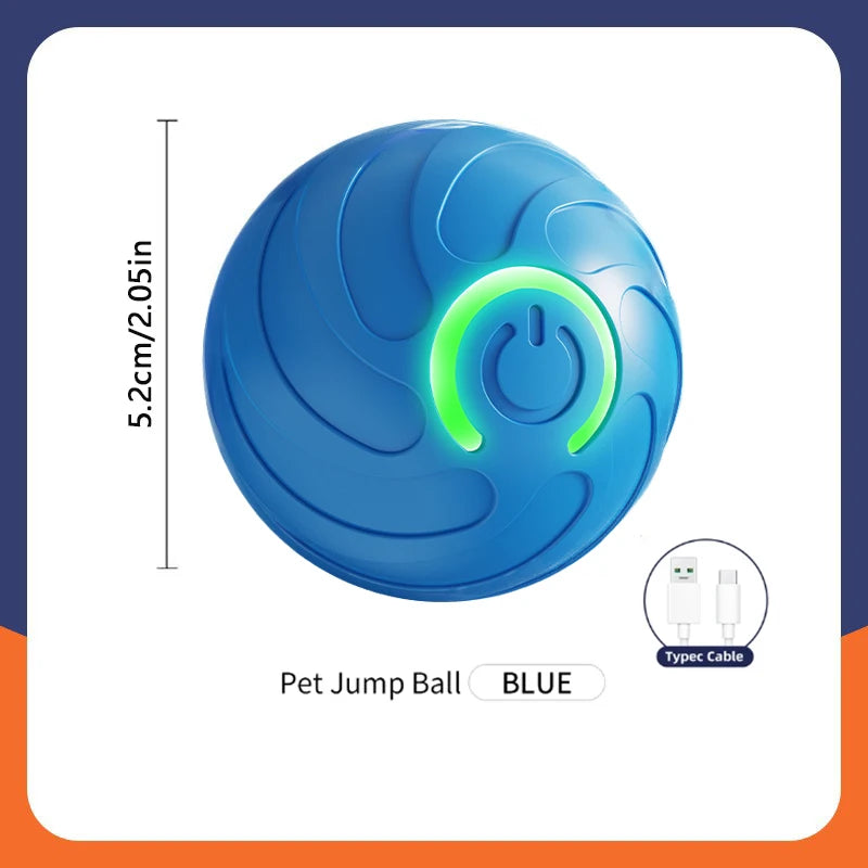 USB Rechargeable Interactive Dog Ball - Blue L