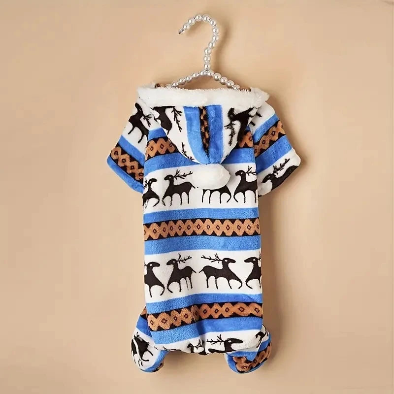 Reindeer Fleece Dog Pajamas – product photo 9