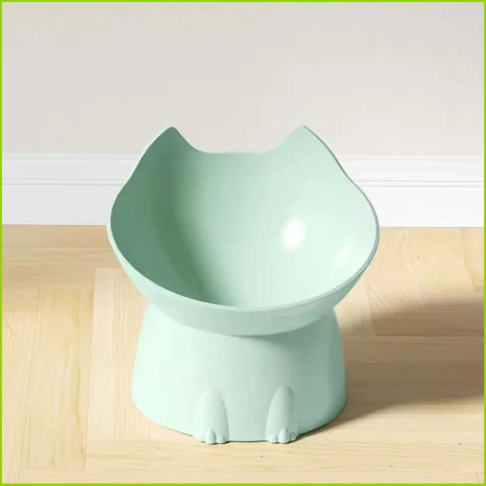Elevated Long-Ear Pet Feeding Bowl - Green