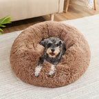 Calming Donut Bed for Dogs & Cats – Fluffy Plush