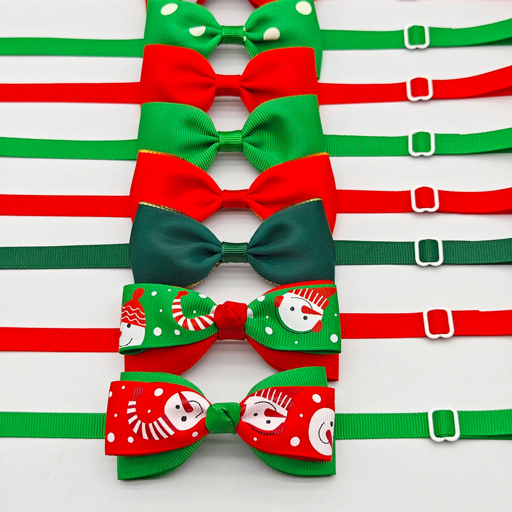 Christmas Pet Bow Ties – 10-Pack – product overview