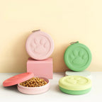 2-in-1 Travel Dog Bowl with Treat Storage