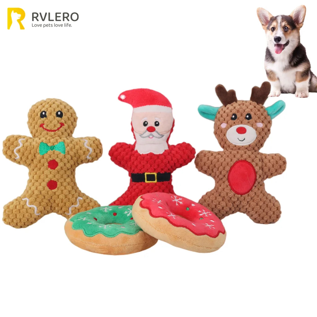 Christmas Squeaky Plush Dog Toys – product overview
