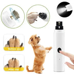 Quiet Dog & Cat Nail Grinder – Rechargeable with LED Light