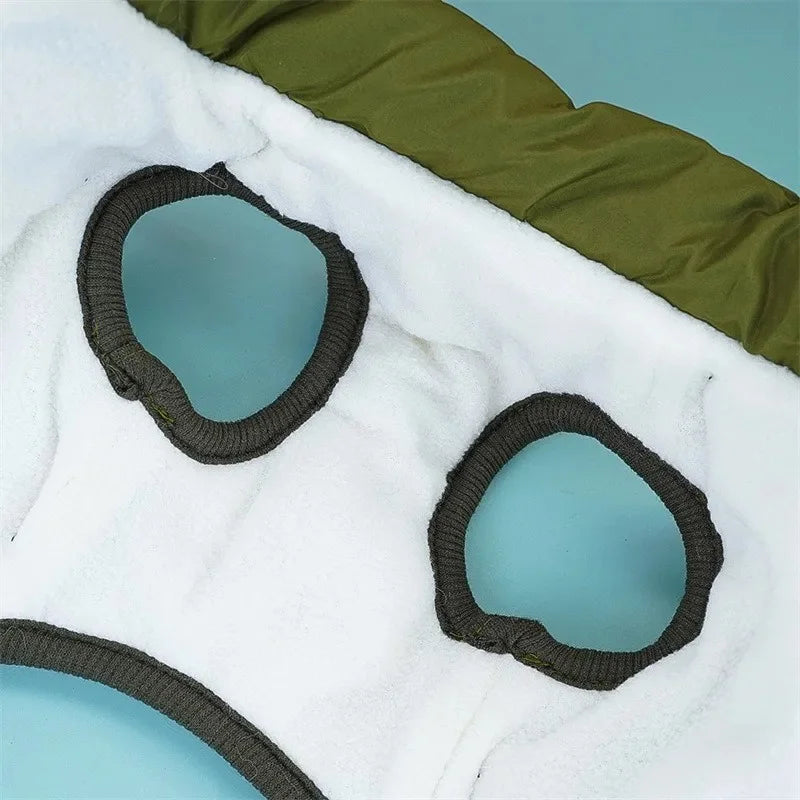 Waterproof Winter Dog Coat with Built-In Harness – Fleece-Lined