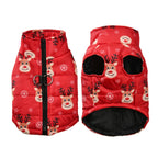 Christmas Print Dog Jacket with D-Ring – product photo 3
