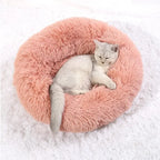 Calming Donut Bed for Dogs & Cats – Fluffy Plush