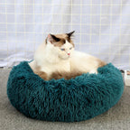 Calming Donut Bed for Dogs & Cats – Fluffy Plush
