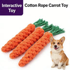 Braided Cotton Rope Carrot Chew Toy for Dogs