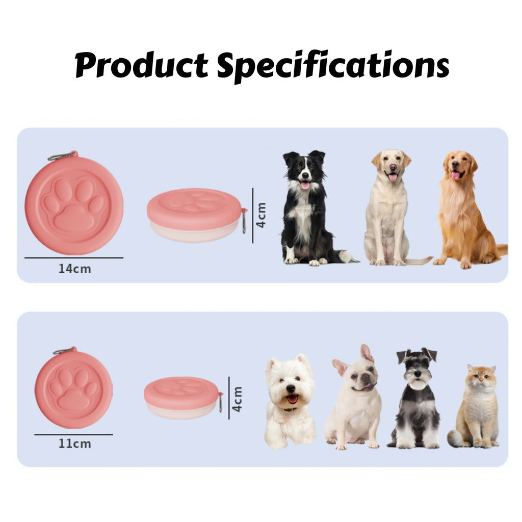2-in-1 Travel Dog Bowl with Treat Storage