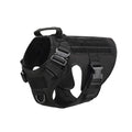 Tactical MOLLE Dog Harness Set with Pouches - Black Harness