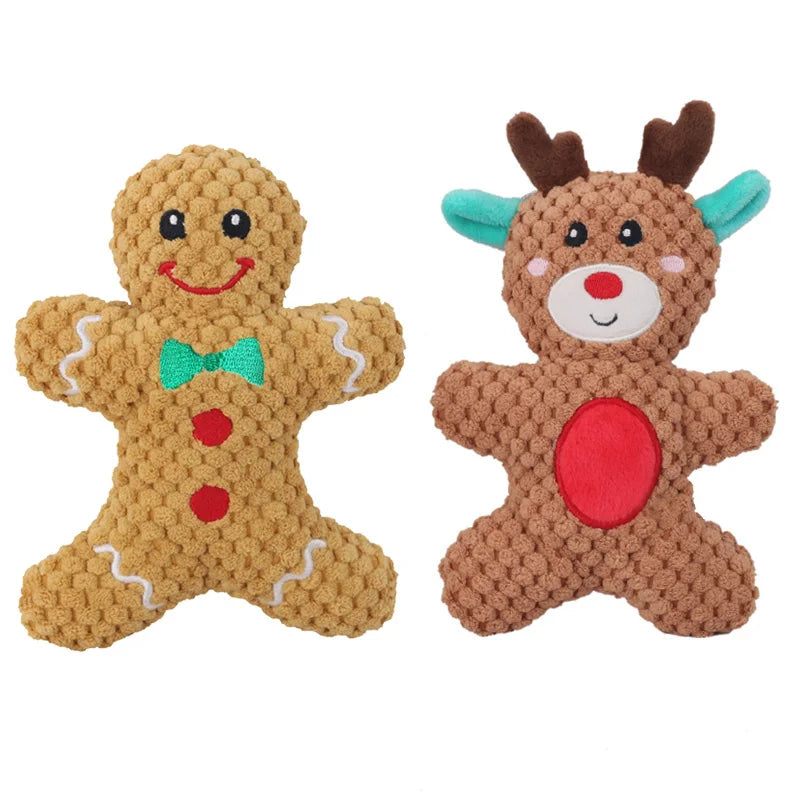 Christmas Squeaky Plush Dog Toys – product photo 7