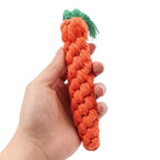 Braided Cotton Rope Carrot Chew Toy for Dogs
