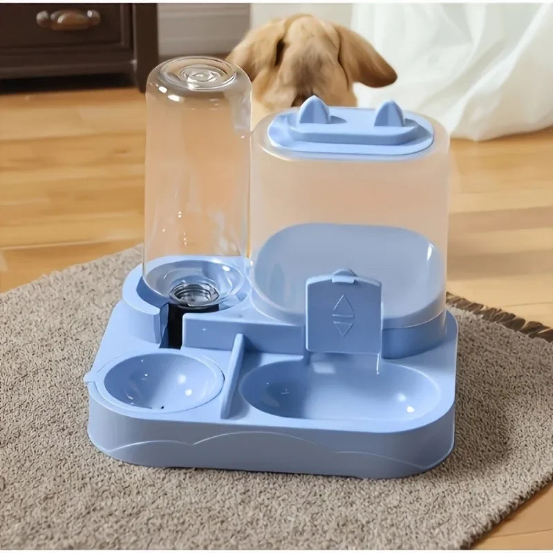 2-in-1 Automatic Cat Feeder & Water Dispenser - Blue