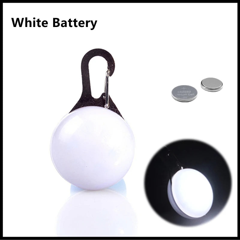 USB Rechargeable LED Safety Dog Collar - White – Pendant