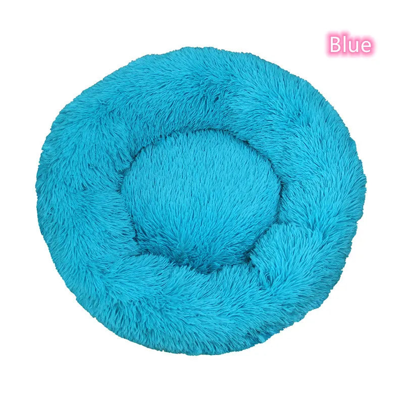 Calming Donut Bed for Dogs & Cats – Fluffy Plush
