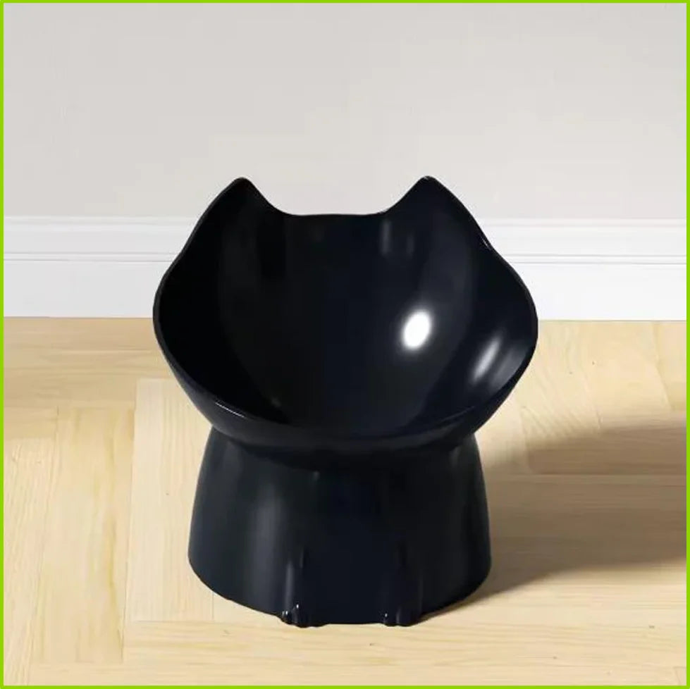Elevated Long-Ear Pet Feeding Bowl - Black