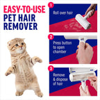 Reusable Pet Hair Remover Roller – Self-Cleaning, No Refills