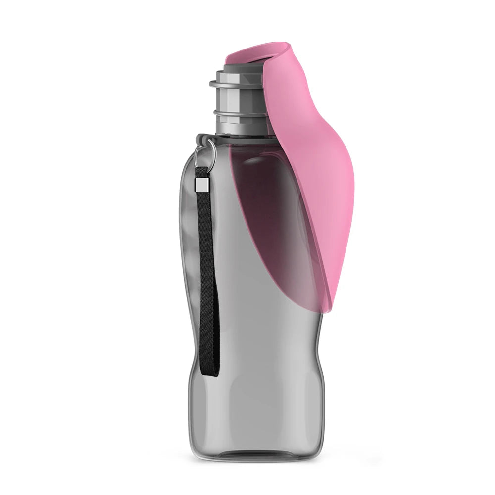 800ml Portable Leak-Resistant Pet Water Bottle - Pink