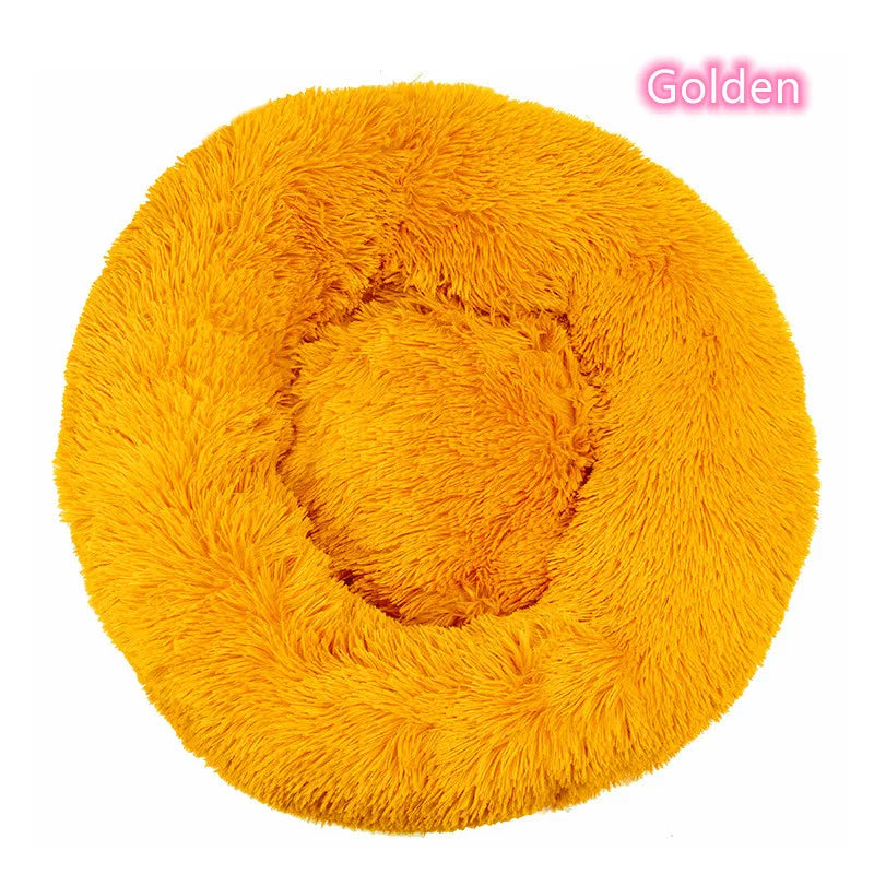 Calming Donut Bed for Dogs & Cats – Fluffy Plush