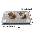 Absorbent Waterproof Pet Feeding Mat - Gray, 20 × 30 cm