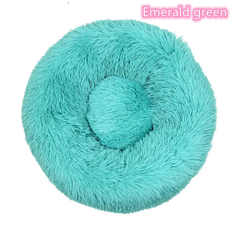 Calming Donut Bed for Dogs & Cats – Fluffy Plush