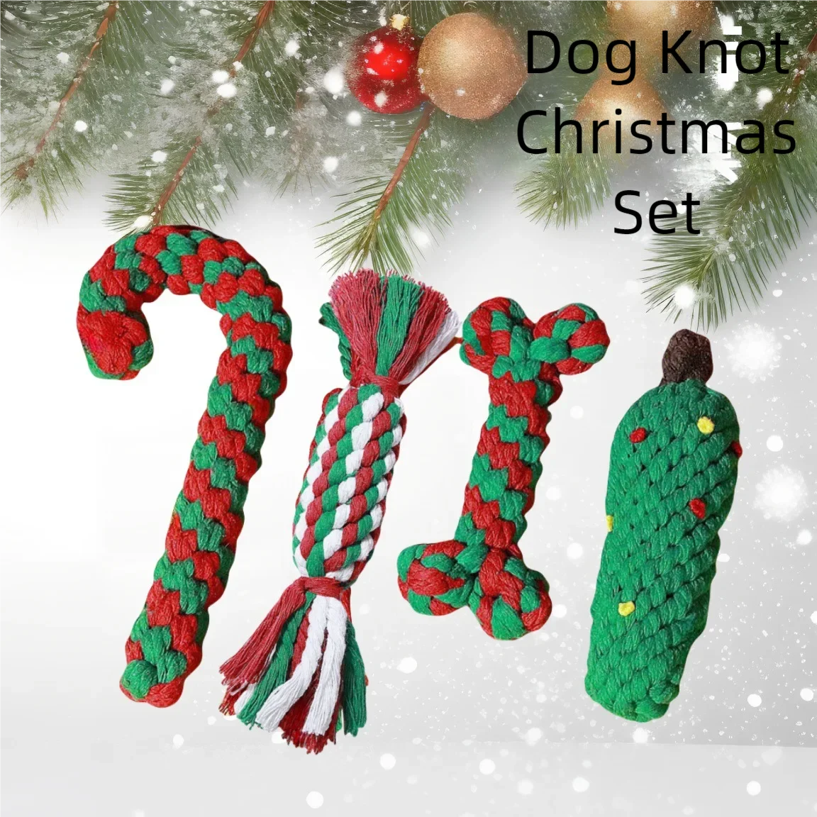 Holiday Rope & Plush Dog Toys – product overview
