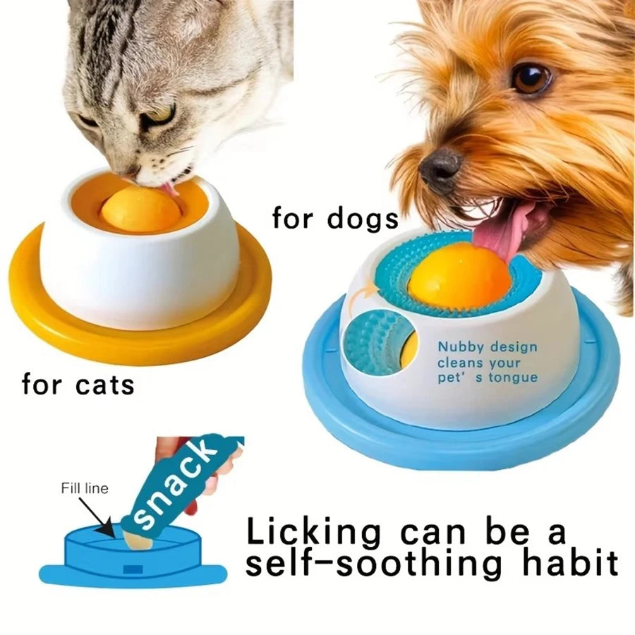Slow-Feeder Lick Toy for Crates & Training - Orange