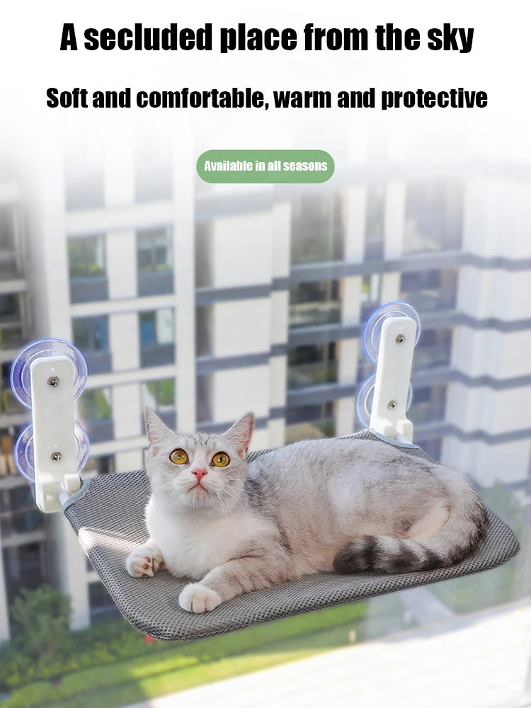 Foldable Cat Window Perch with Suction Cups