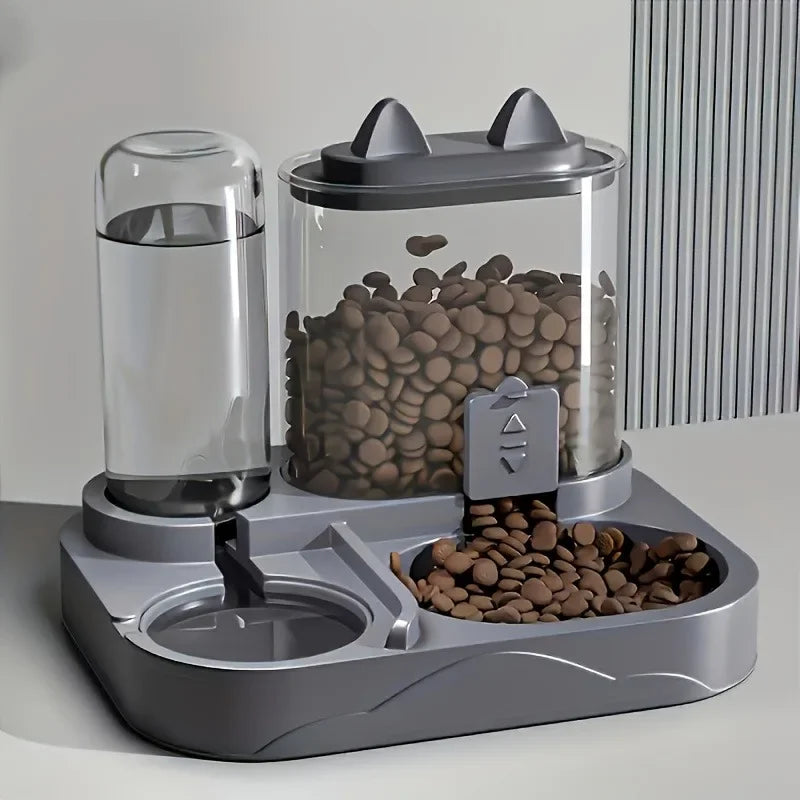 2-in-1 Automatic Cat Feeder & Water Dispenser - Black