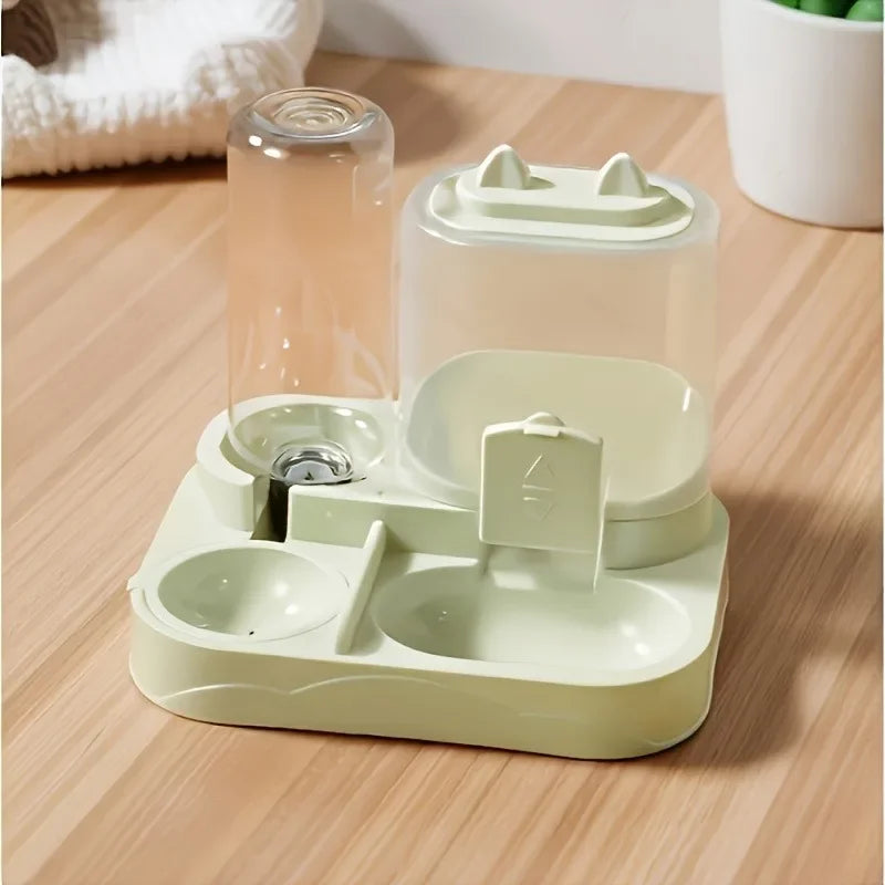 2-in-1 Automatic Cat Feeder & Water Dispenser - Green