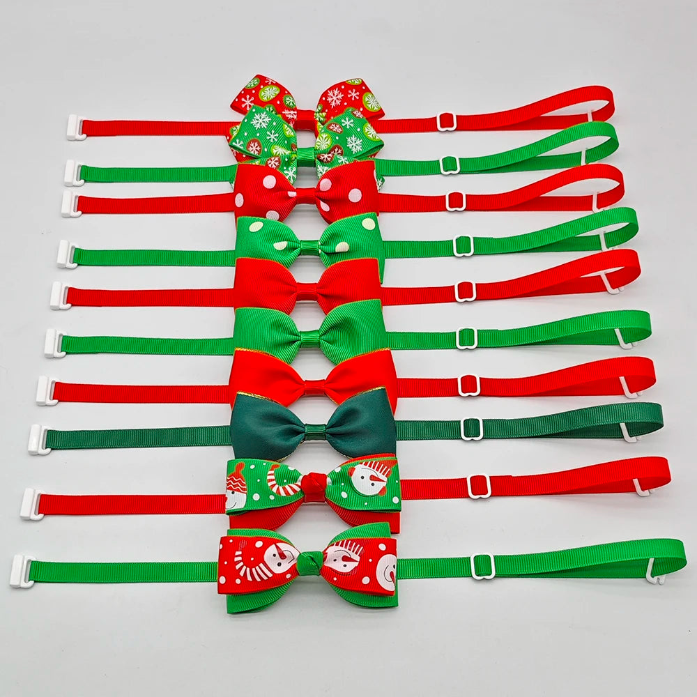 Christmas Pet Bow Ties – 10-Pack – product photo 6