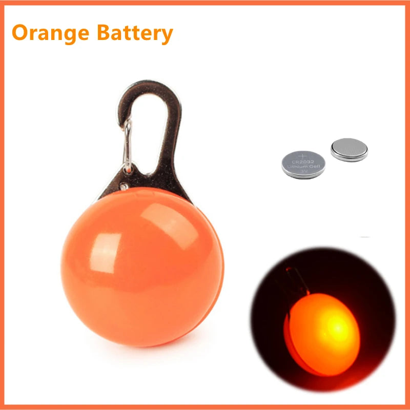 USB Rechargeable LED Safety Dog Collar - Orange – Pendant