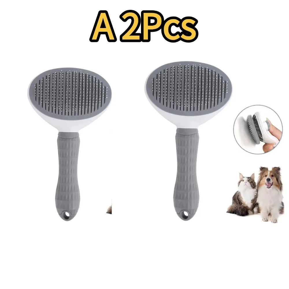 Self-Cleaning Pet Grooming Brush - Style A (2-pack)