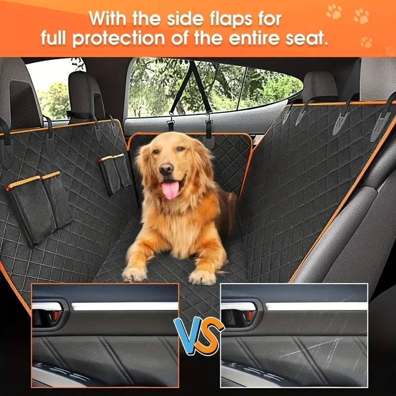 Waterproof Dog Car Seat Cover – Back Seat Hammock with Mesh Window