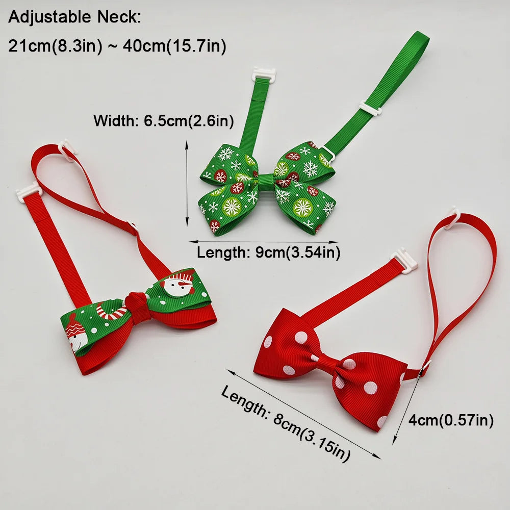 Christmas Pet Bow Ties – 10-Pack – product photo 5