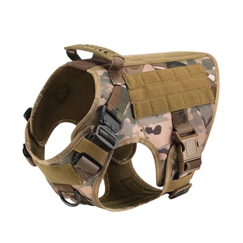 Heavy-Duty Tactical Dog Harness with Handle - Camo Harness