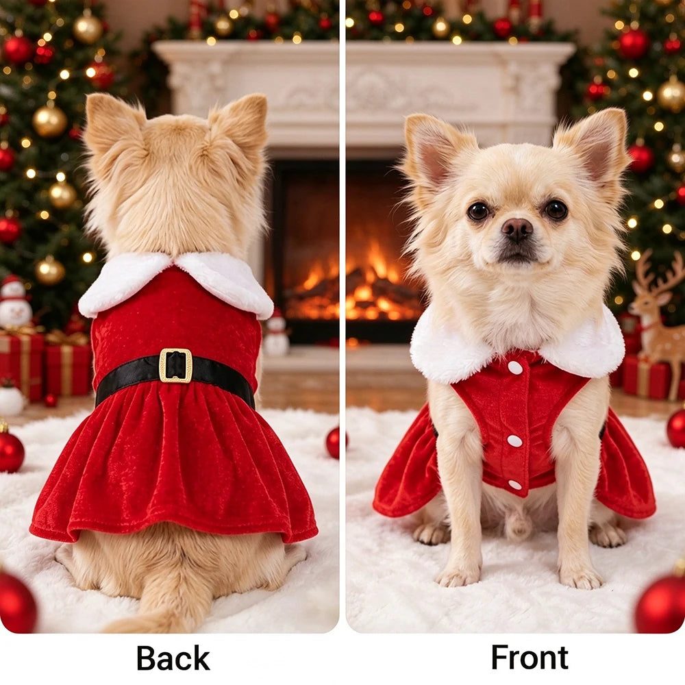Red Christmas Dress for Dogs & Cats – product photo 4