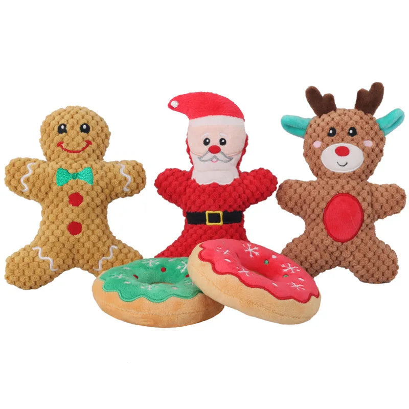 Christmas Squeaky Plush Dog Toys – product photo 11